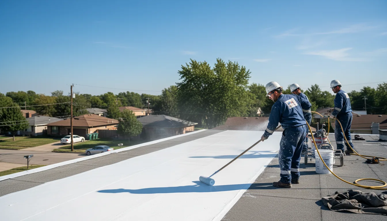 Commercial roof coating in Troy, VT near me